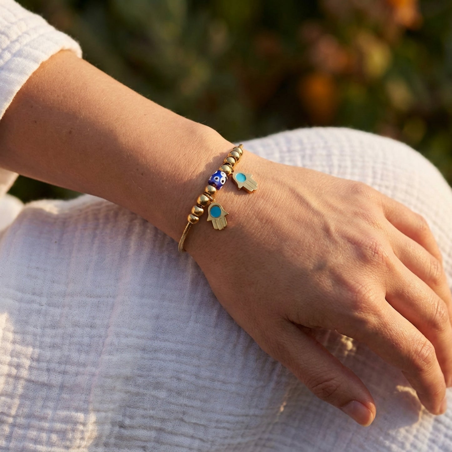 Kismet Hamsa & Evil Eye Charm Bracelet