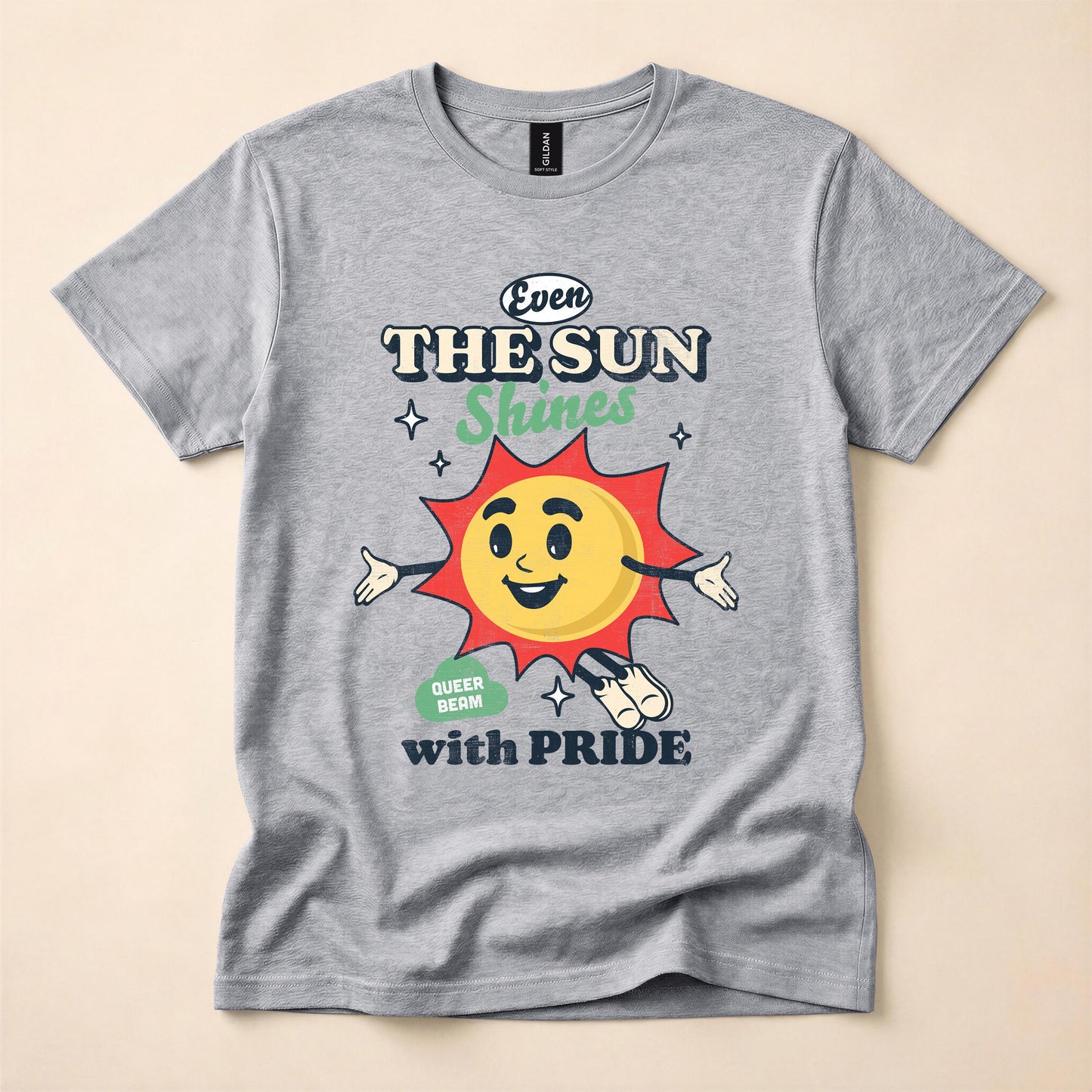Even The Sun Shines With Pride Gay Pride Shirt | Queer Retro Tee | LGBT Sunshine Shirt | Funny Pride T-Shirt | The Gay Agenda