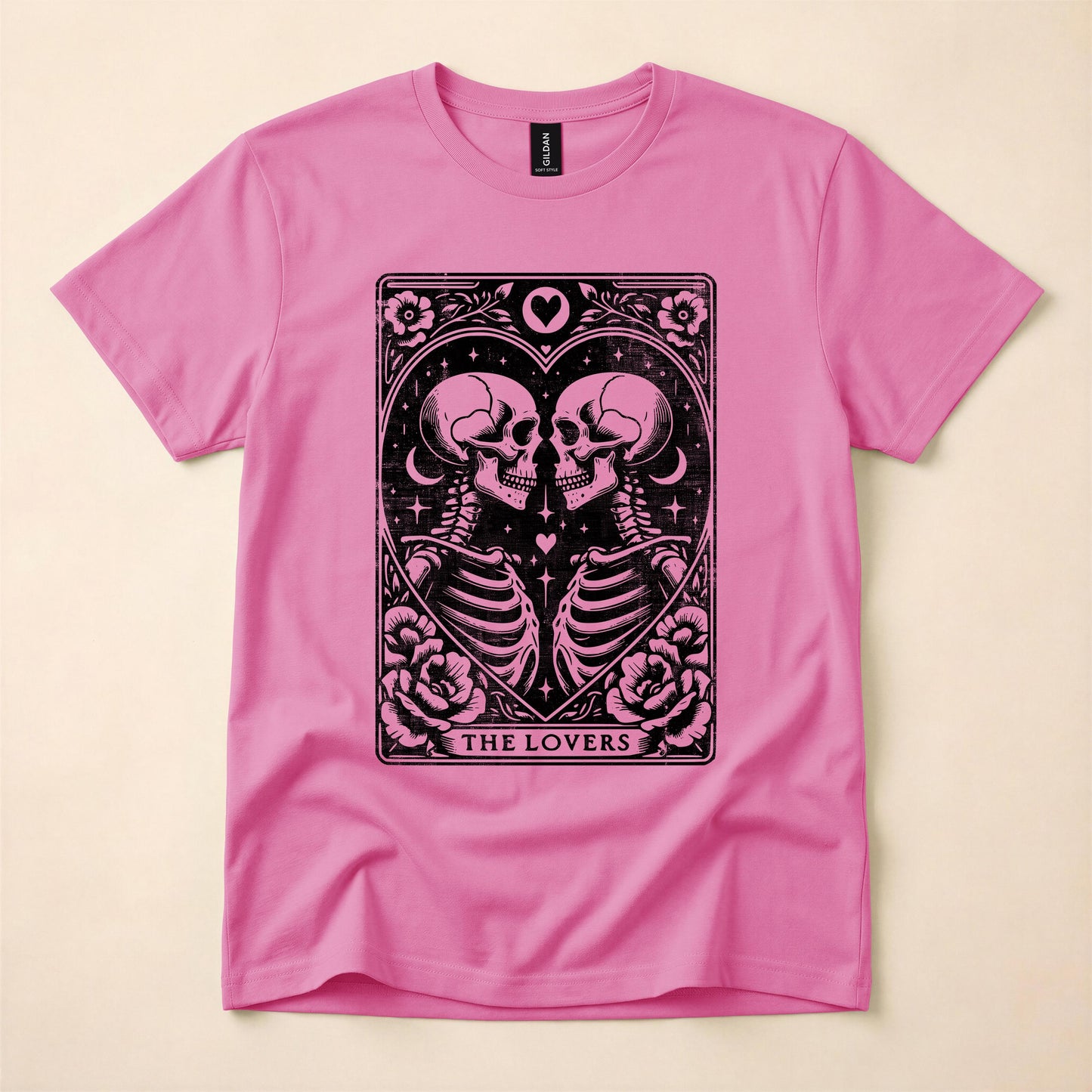 The Lovers Tarot Gay Pride Shirt | Queer Skeleton Tee | LGBT Mystical T-Shirt | Gay Tarot Card Shirt | The Gay Agenda