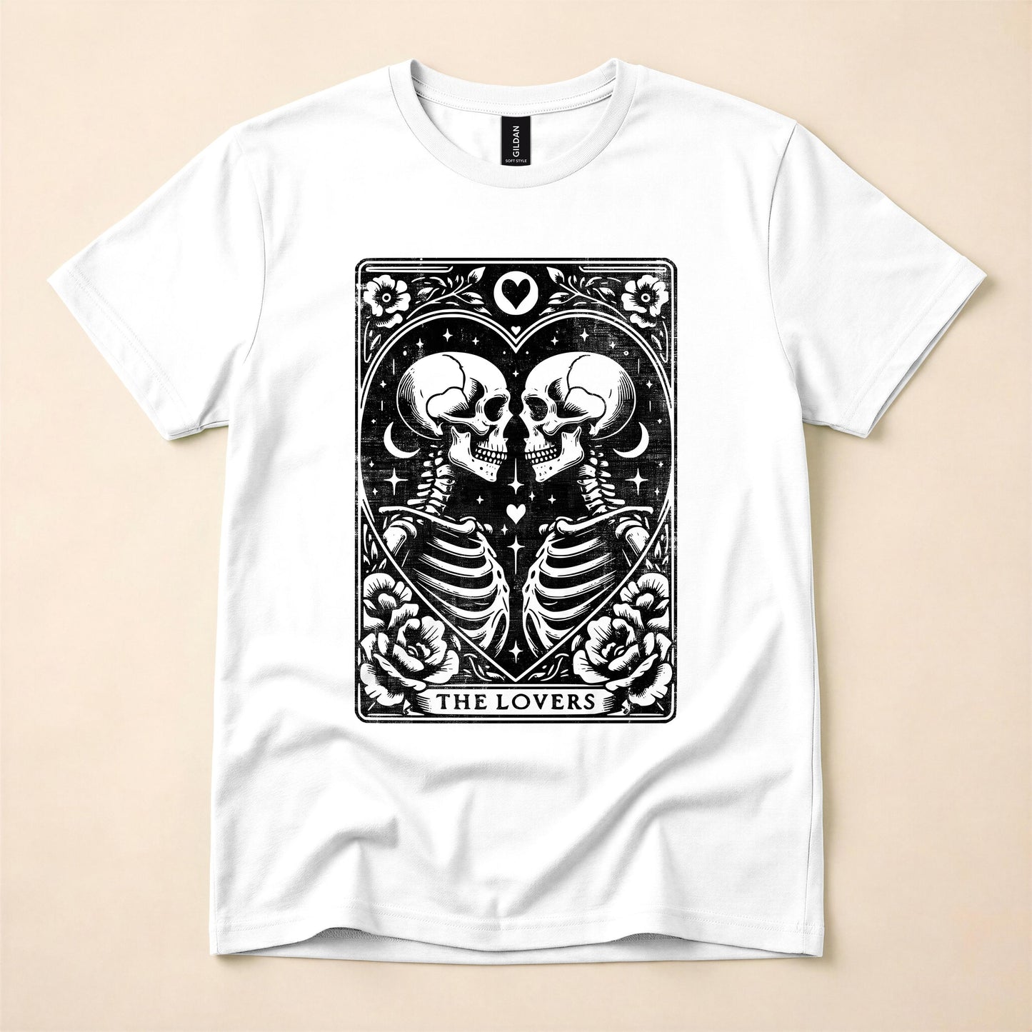The Lovers Tarot Gay Pride Shirt | Queer Skeleton Tee | LGBT Mystical T-Shirt | Gay Tarot Card Shirt | The Gay Agenda