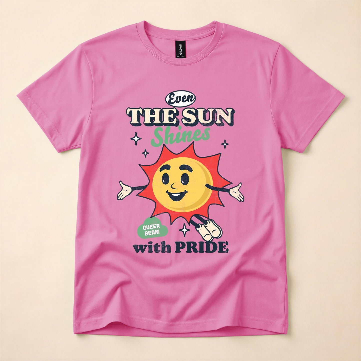 Even The Sun Shines With Pride Gay Pride Shirt | Queer Retro Tee | LGBT Sunshine Shirt | Funny Pride T-Shirt | The Gay Agenda