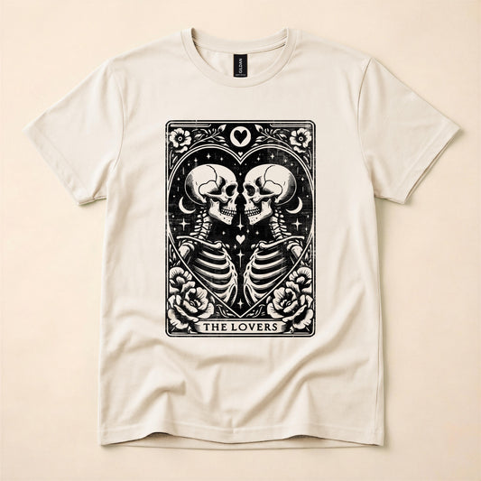 The Lovers Tarot Gay Pride Shirt | Queer Skeleton Tee | LGBT Mystical T-Shirt | Gay Tarot Card Shirt | The Gay Agenda