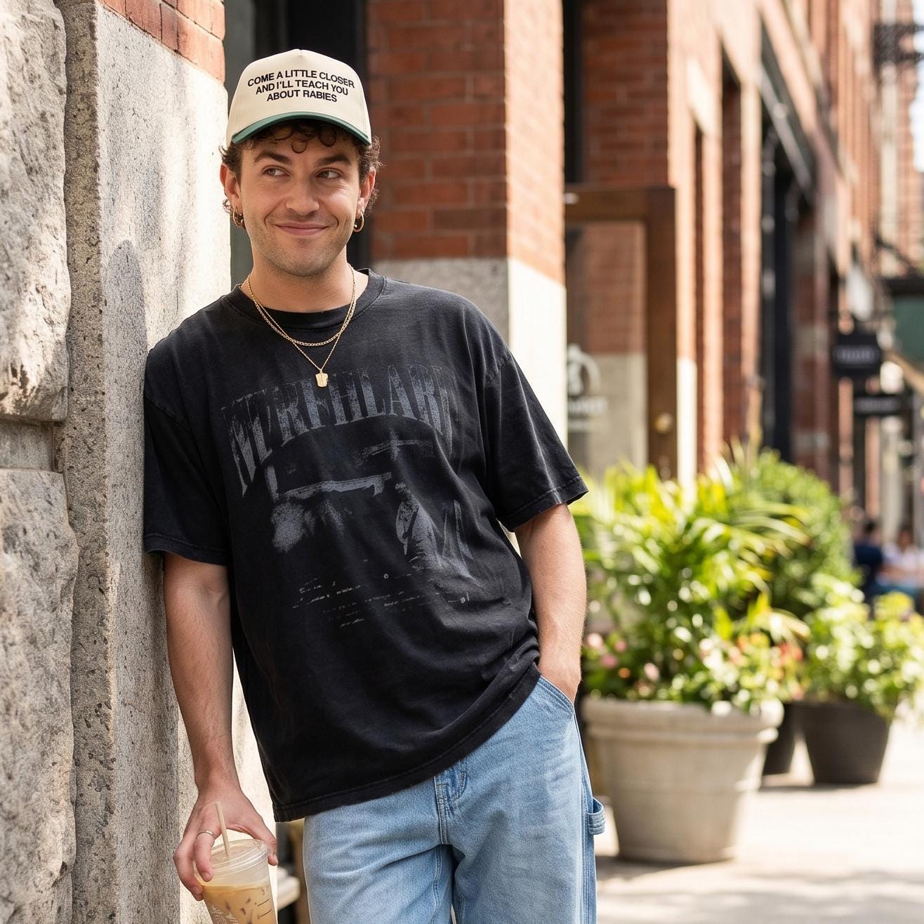 Come A Little Closer And I'll Teach You About Rabies Embroidered Hat, Funny Trucker Cap, Weird Gift for Him, Chaotic Humor Hat, Pride Cap