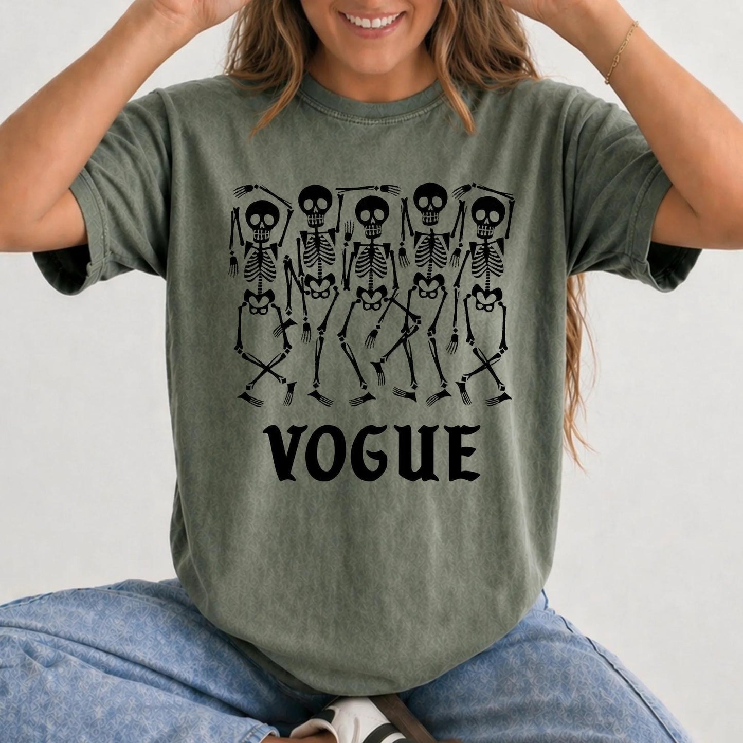 Vogue Skeleton Tee: Funny Sassy Halloween - Comfort Colors Cotton