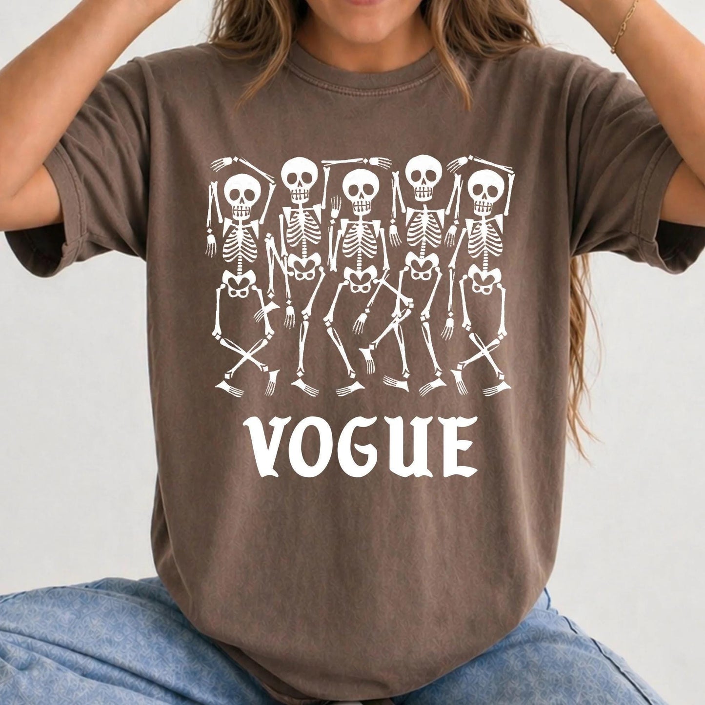Vogue Skeleton Tee: Funny Sassy Halloween - Comfort Colors Cotton