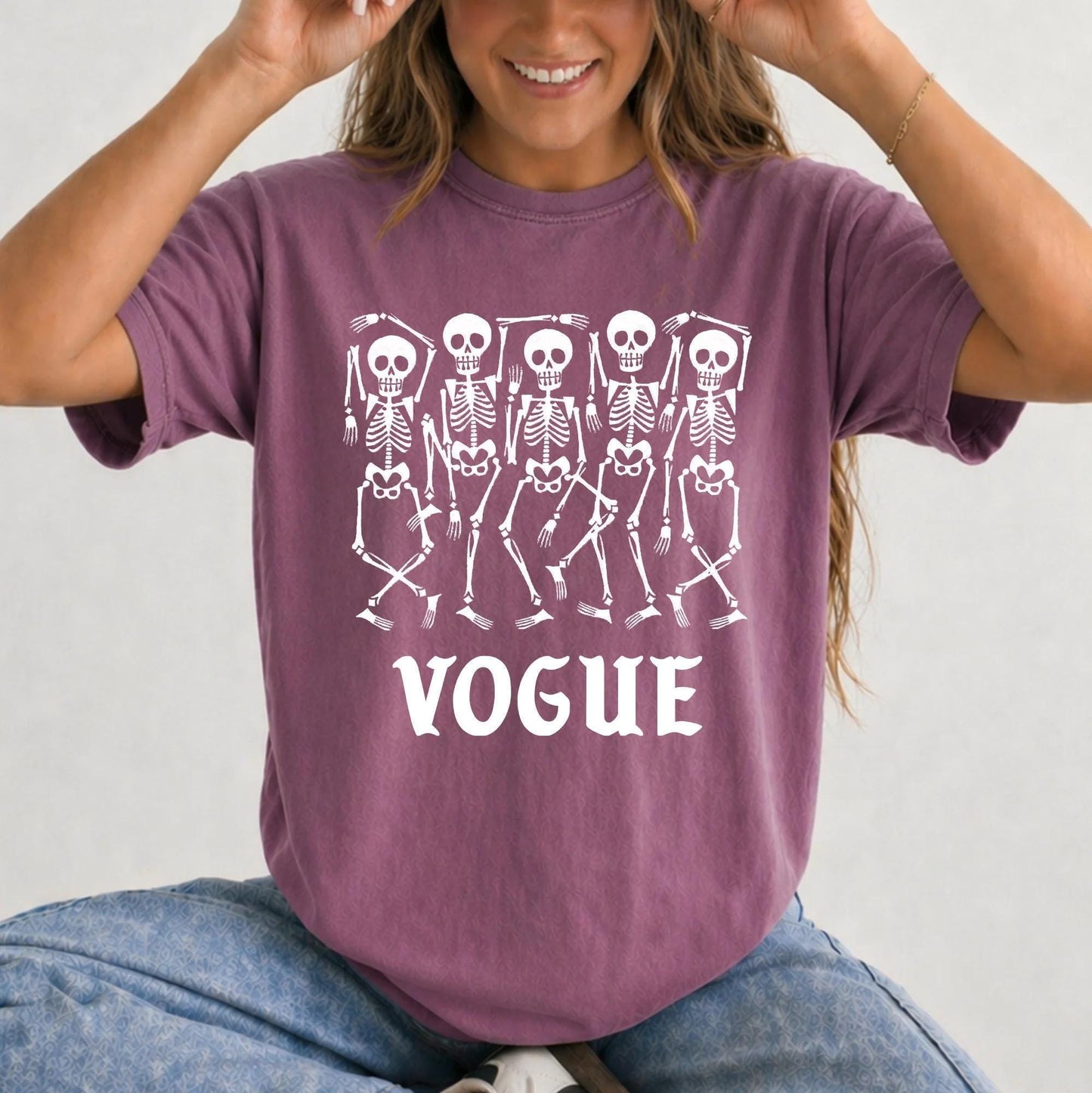 Vogue Skeleton Tee: Funny Sassy Halloween - Comfort Colors Cotton