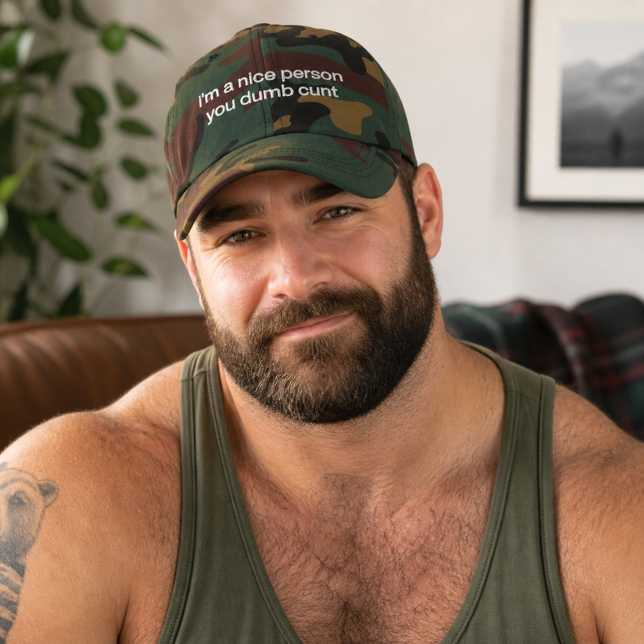 I'm A Nice Person You Dumb C*nt Embroidered Hat, Gay Funny Hat, Camp Sarcastic Dad Hat, Bitchy Queen Gift, Drag Humor, Gay Bestie Gift